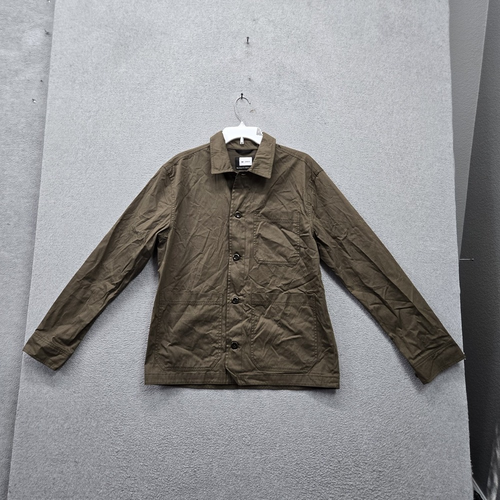 Banana Republic Men Jacket M Olive Cotton Nylon Chore Coat Twill NWT